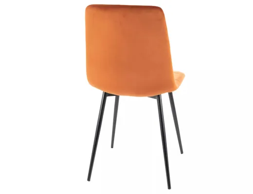 Krzesło welurowe pikowane MILA Velvet - cynamon Bluvel 4215