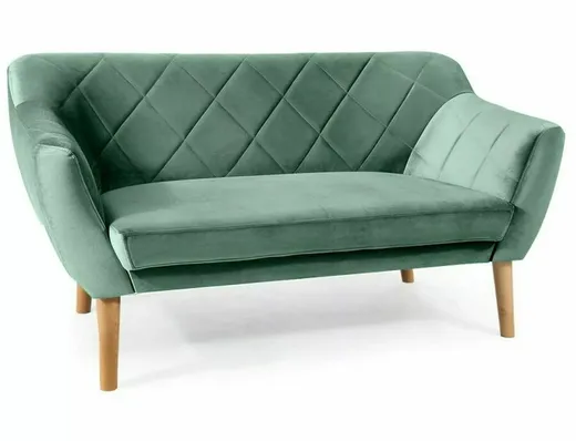 Sofa 2-osobowa KARO 2 Velvet - buk/zielony Bluvel 78