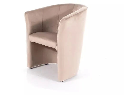 Fotel TM-1 Velvet - ciemny beżowy Bluvel 40