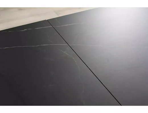 Stół rozkładany SALVADORE CERAMIC SAHARA NOIR 160/240x90 - czarny/czarny mat