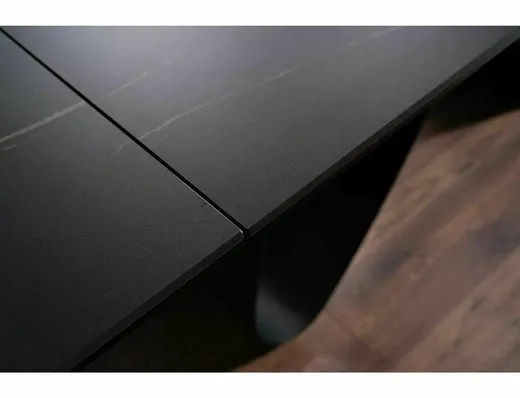Stół rozkładany SALVADORE CERAMIC SAHARA NOIR 160/240x90 - czarny/czarny mat
