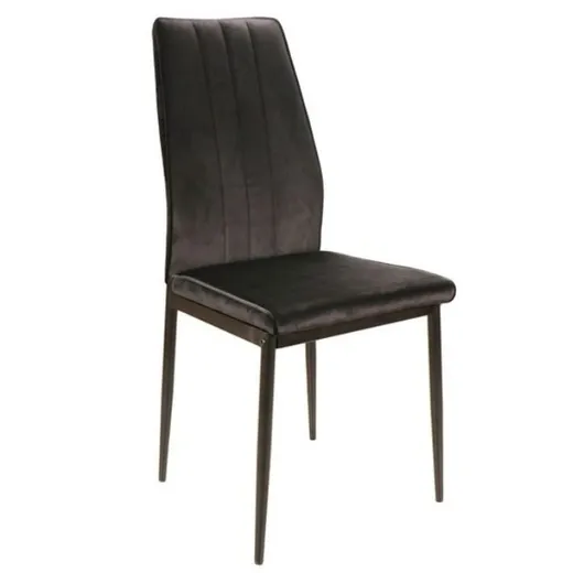 tkanina Bluvel 19 Krzesło tapicerowane welurowe ATOM Velvet - czarny Bluvel 19