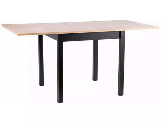 Stół rozkładany FLIP 80-160x80 - dąb artisan/czarny
