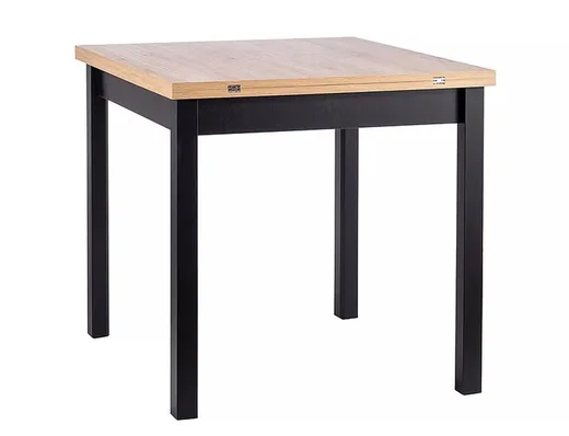 Stół rozkładany FLIP 80-160x80 - dąb artisan/czarny