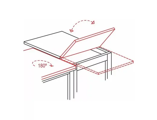 Stół rozkładany FLIP 80-160x80 - dąb artisan/czarny