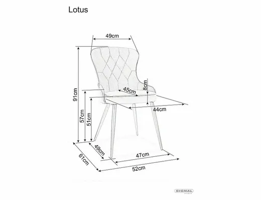 Krzesło tapicerowane welurowe LOTUS Velvet - beżowy Bluvel 28