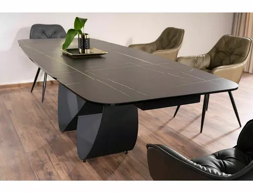 Stół rozkładany INFINITY Ceramic 160/240x95 - czarny