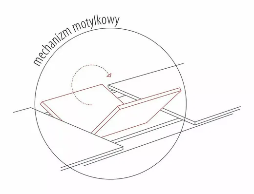 Stół rozkładany PORTO CERAMIC 120-160x120 - efekt marmuru/czarny mat
