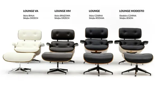 Fotel z podnóżkiem LOUNGE HM - czarny/heban