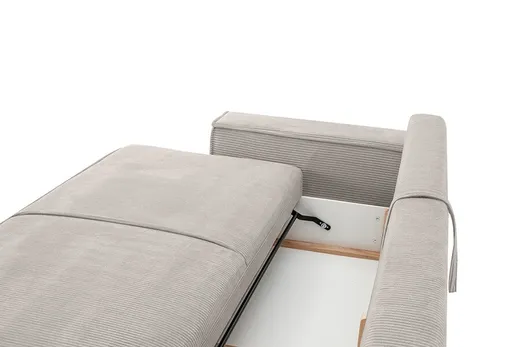 Sofa rozkładana z pojemnikiem PILLOW - jasny szary