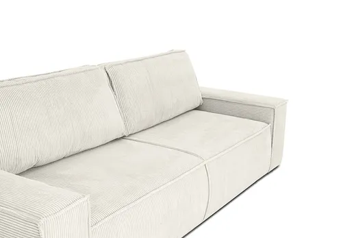 Sofa rozkładana z pojemnikiem PILLOW - jasny beżowy