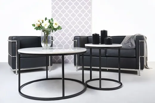 Sofa skórzana 2-osobowa SOFT LC2 - czarny