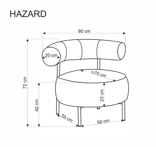 Fotel wypoczynkowy HAZARD - beżowy