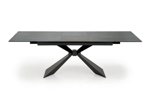 Stół rozkładany LUCIANO 180-230x90 - niebieski marmur/czarny