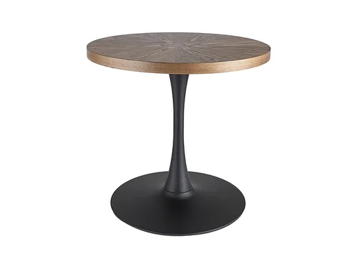Stół okrągły AMADEO 80 cm - orzech/czarny mat