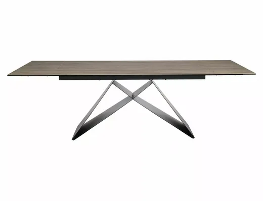 Stół rozkładany WESTIN CERAMIC Sabbia 160/240x90 - jasny brąz/czarny mat