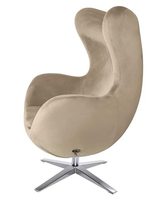 Fotel EGG SZEROKI VELVET - khaki