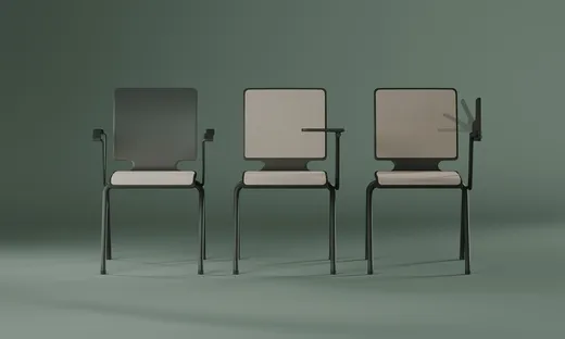 Krzesło AXO 11 z tapicerowaną nakładką na siedzisku