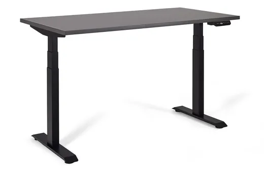 Biurko regulowane ACTIVE I 140x70 - antracyt/czarny