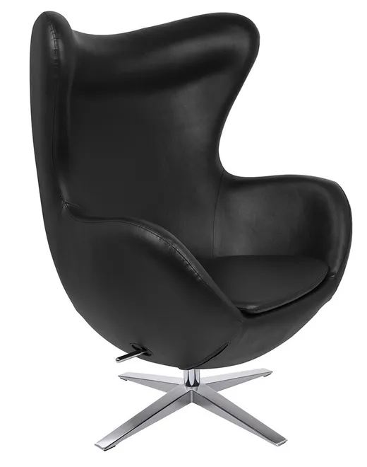 Fotel EGG SZEROKI PU - czarny