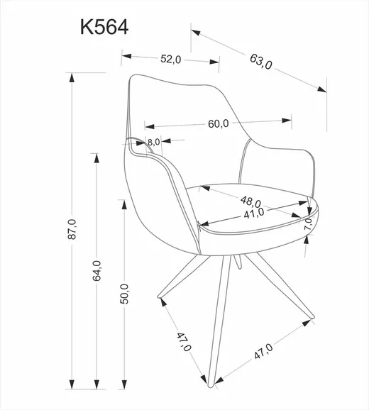 Krzesło obrotowe K564 - beżowy