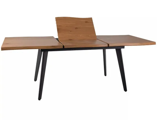 Stół rozkładany FRESNO 120/180x80 - dąb/czarny