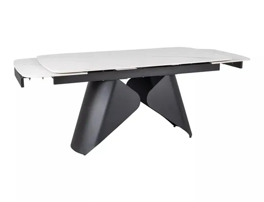 Stół rozkładany ARMANDO 160/240x90 - biały/czarny