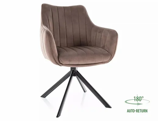 tkanina Bluvel 38 Krzesło obrotowe welurowe AZALIA Velvet - cappuccino Bluvel 38