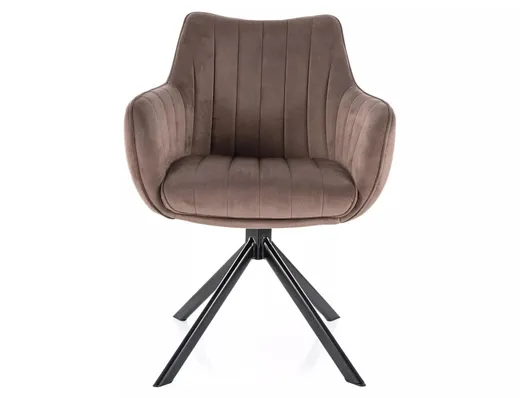 Krzesło obrotowe welurowe AZALIA Velvet - cappuccino Bluvel 38