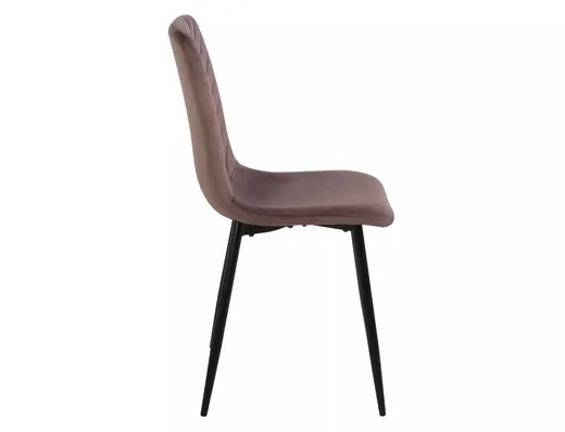 Krzesło tapicerowane welurowe DAREN Velvet - cappuccino Bluvel 38