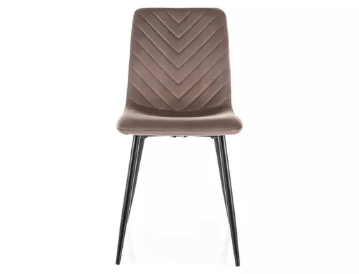 Krzesło tapicerowane welurowe DAREN Velvet - cappuccino Bluvel 38