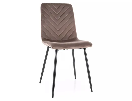 tkanina Bluvel 38 Krzesło tapicerowane welurowe DAREN Velvet - cappuccino Bluvel 38