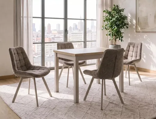 Stół rozkładany FLIP 80/160x80 - dąb cremona torro/kaszmir