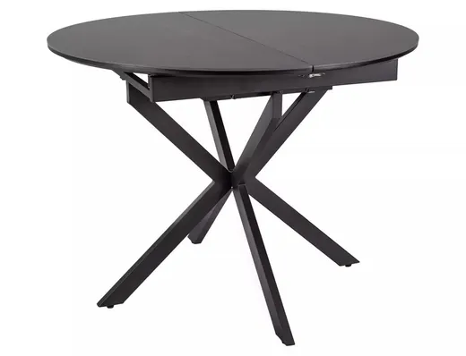 Stół okrągły rozkładany GASTON CERAMIC 100/130x100 - czarny