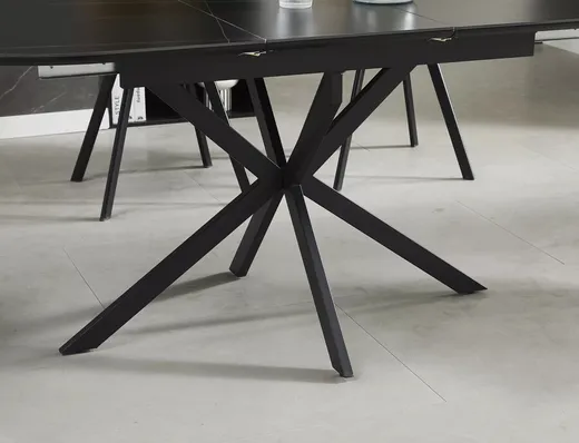 Stół owalny rozkładany GASTON CERAMIC 140/180x80 - czarny
