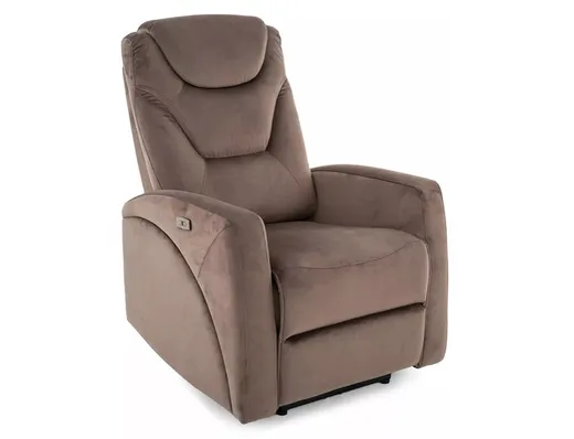 Fotel rozkładany KRONOS Velvet - cappuccino Bluvel 38