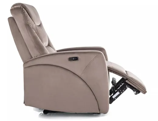 Fotel rozkładany KRONOS Velvet - cappuccino Bluvel 38