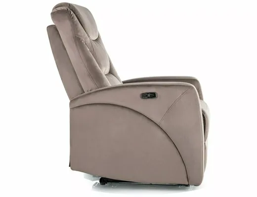 Fotel rozkładany KRONOS Velvet - cappuccino Bluvel 38