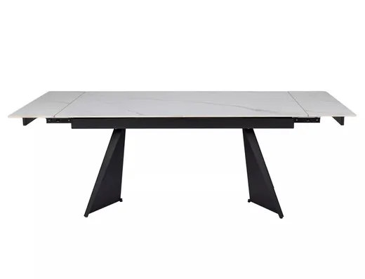 Stół rozkładany LACONI 160/220x90- biały/czarny