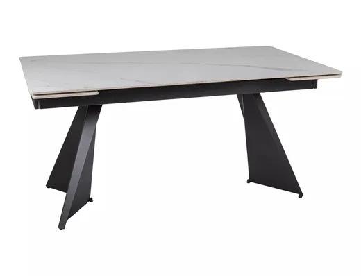 Stół rozkładany LACONI 160/220x90- biały/czarny