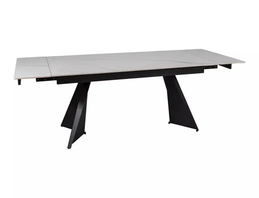 Stół rozkładany LACONI 160/220x90- biały/czarny