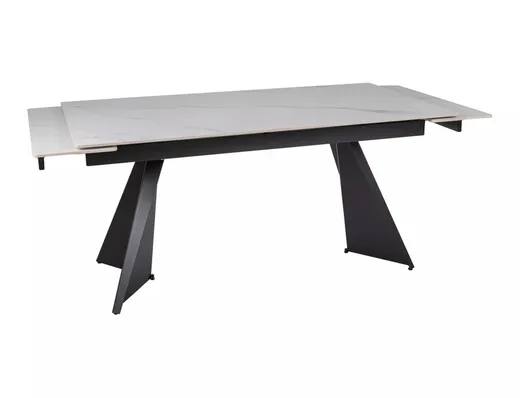 Stół rozkładany LACONI 160/220x90- biały/czarny