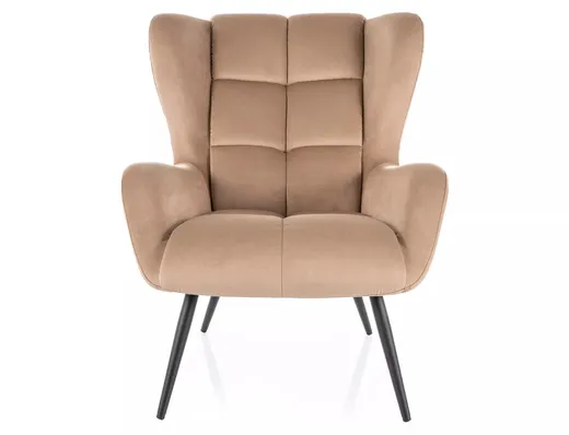 Fotel LOUIS Velvet - beżowy Bluvel 28