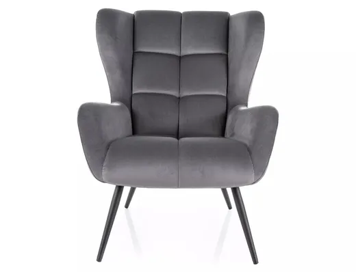 Fotel LOUIS Velvet - szary Bluvel 14