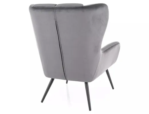 Fotel LOUIS Velvet - szary Bluvel 14