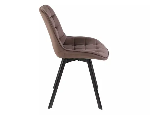Krzesło pikowane tapicerowane MONTI Velvet - cappuccino Bluvel 38