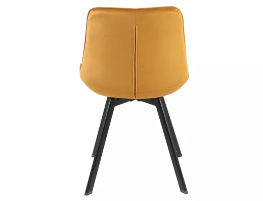 Krzesło pikowane tapicerowane MONTI Velvet - curry Bluvel 68