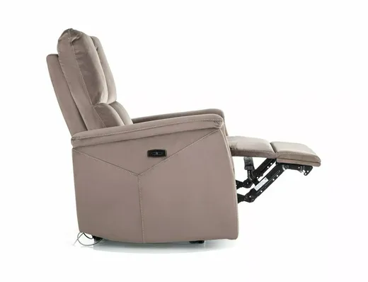 Fotel rozkładany NEPTUN Velvet - cappuccino Bluvel 38