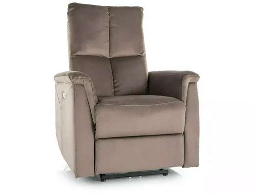 Fotel rozkładany NEPTUN Velvet - cappuccino Bluvel 38