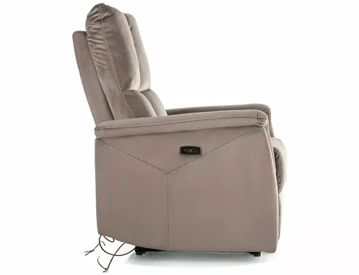 Fotel rozkładany NEPTUN Velvet - cappuccino Bluvel 38